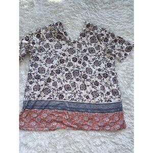J. Jill XL Double V Elbow Sleeve Tunic. Pretty, Comf, Exc. Quality